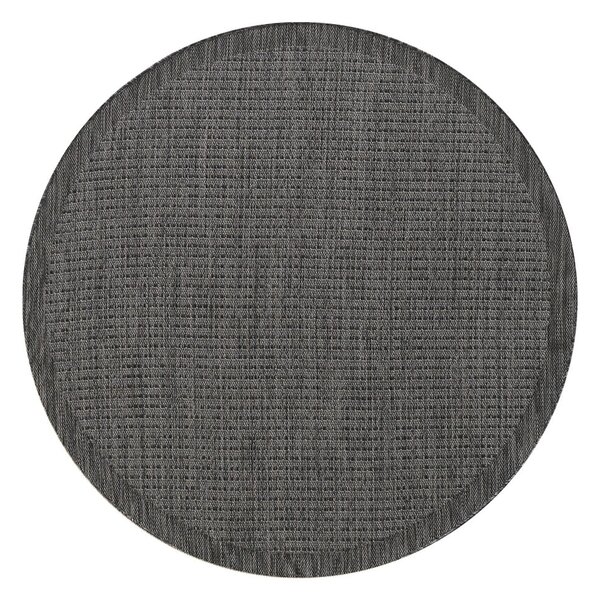 Tmavosivý okrúhly vonkajší koberec ø 120 cm Giza – Ayyildiz Carpets
