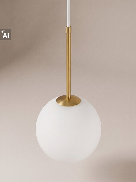 Sinsay - Závesná lampa so zlatými detailmi a okrúhlym tienidlom - zlatá
