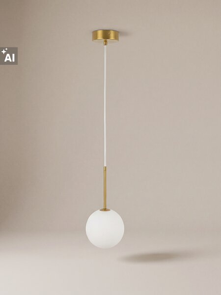Sinsay - Závesná lampa so zlatými detailmi a okrúhlym tienidlom - zlatá