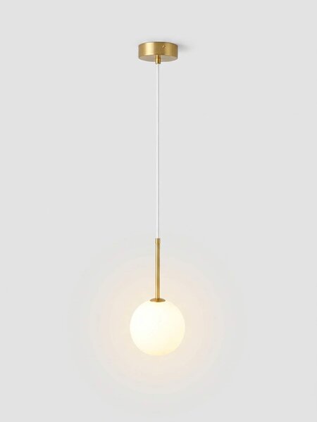 Sinsay - Závesná lampa so zlatými detailmi a okrúhlym tienidlom - zlatá