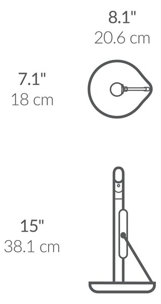 Matne čierny oceľový držiak na kuchynské utierky – simplehuman