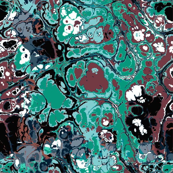 Metráž Teplákovina digital Oil Print - Zelená