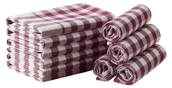 Utierka CORIVA 50x70 cm červená, set 10 ks