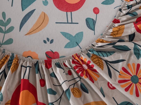Obliečka z mikrovlákna RETRO BIRD farebné 90x200 cm