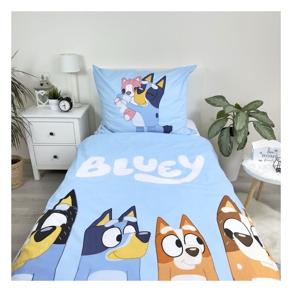 Bavlnené detské obliečky na jednolôžko 140x200 cm Bluey – Jerry Fabrics
