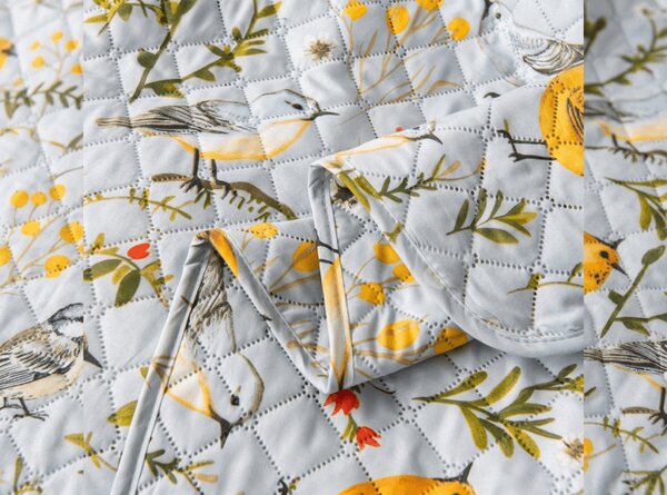 Prehoz na posteľ SPRING BIRDS, farebný Rozmer: 170 x 210 cm