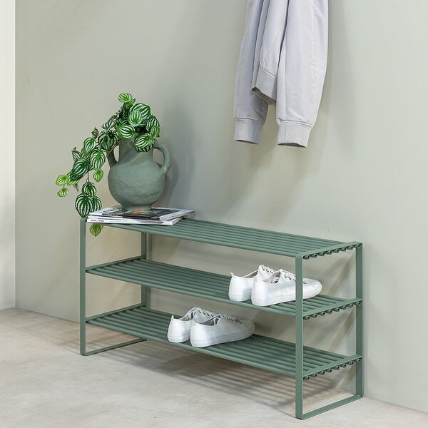 Sivozelená kovová skrinka na topánky 100x48,5x29 cm Rex – Spinder Design