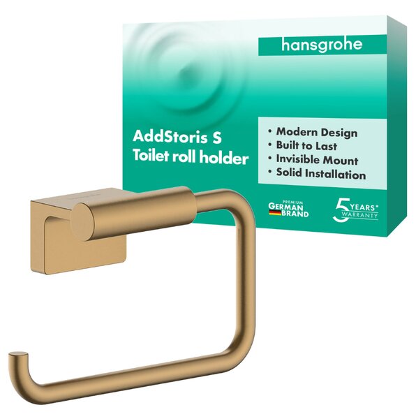 Hansgrohe AddStoris S - Držiak na toaletný papier, kartáčovaný bronz 41788140