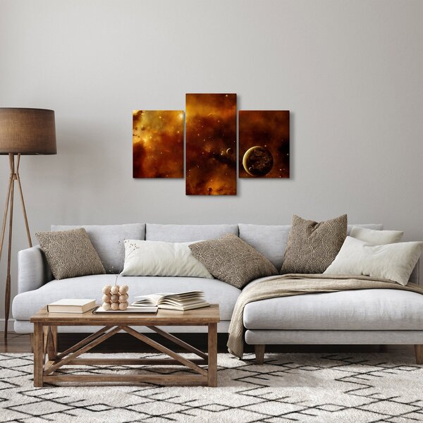 Obraz - Planéty s hmlovinou (90x60 cm)