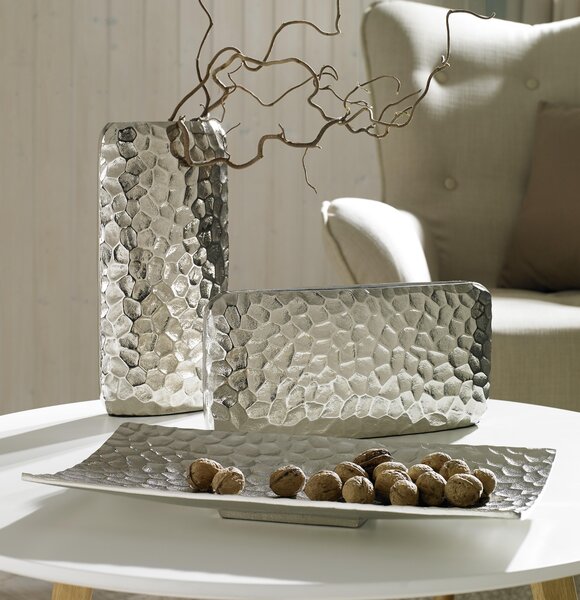 VÁZA, kov, 32 cm Ambia Home - Vázy
