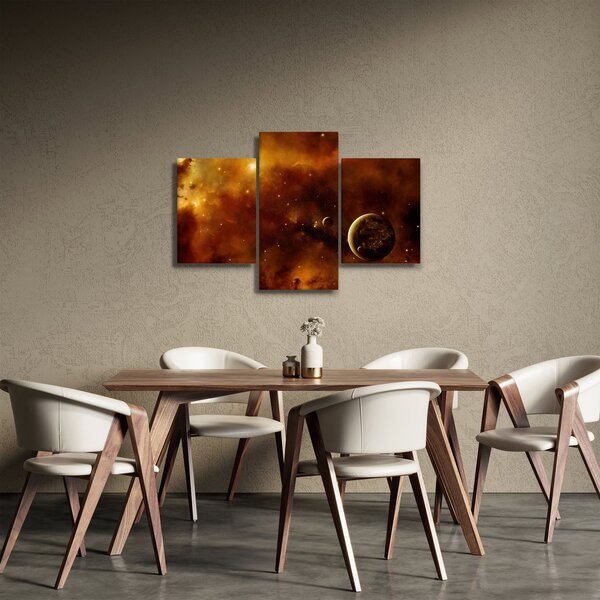 Obraz - Planéty s hmlovinou (90x60 cm)