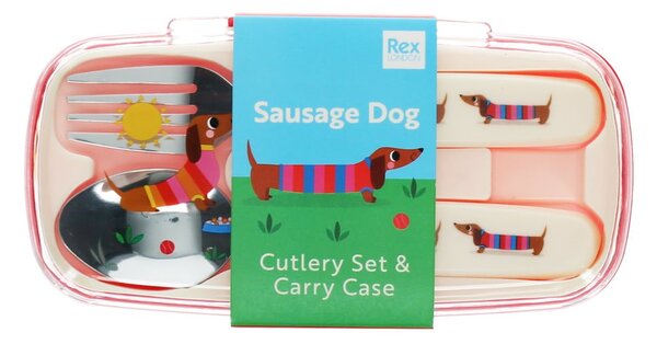 Antikoro detský príbor 2 ks Sausage Dog – Rex London