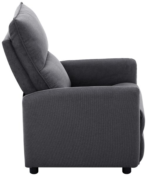 TV KRESLO, drevo, kov, plast, textil, tmavosivá Carryhome - Kreslá