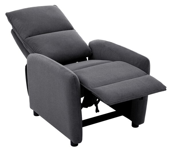 TV KRESLO, drevo, kov, plast, textil, tmavosivá Carryhome - Kreslá