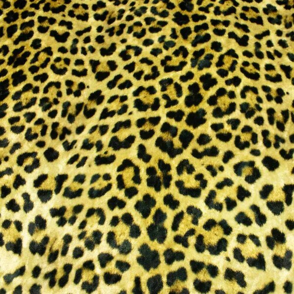 Metráž Zamat Velvet digital - Leopard žltá