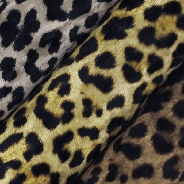 Metráž Zamat Velvet digital - Leopard žltá