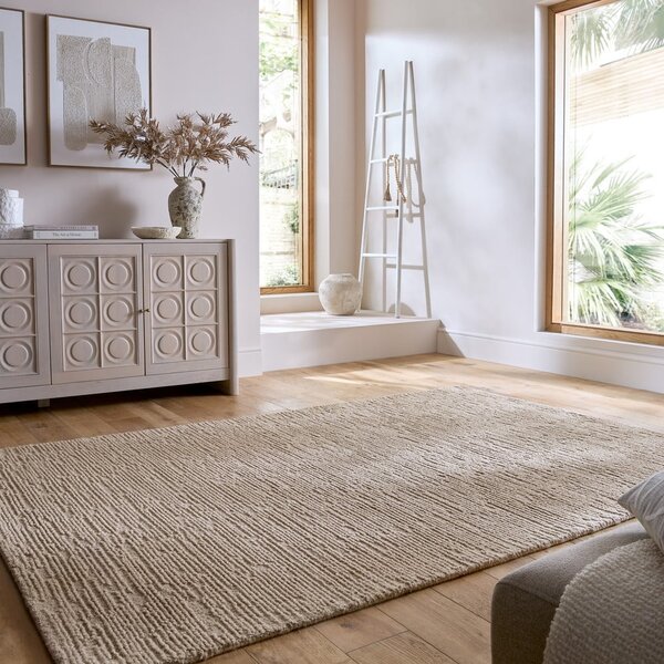 Béžový ručne tkaný vlnený koberec 160x230 cm Harris Boucle – Flair Rugs
