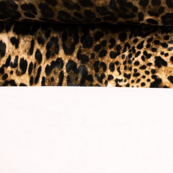 Metráž Zamat Velvet digital - Leopard gold