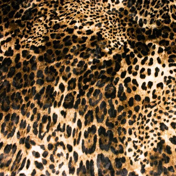 Metráž Zamat Velvet digital - Leopard gold
