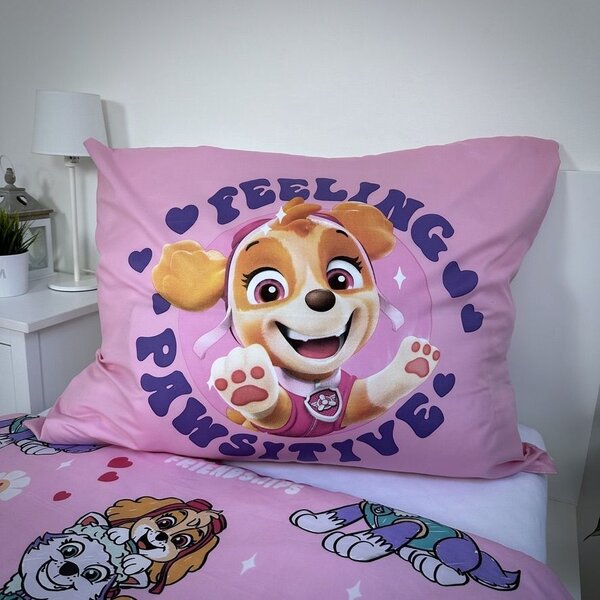 Detské obliečky z mikrovlákna PAW PATROL Pawsome friendships ružové Rozmer obliečky: 70 x 90 cm | 140 x 200 cm