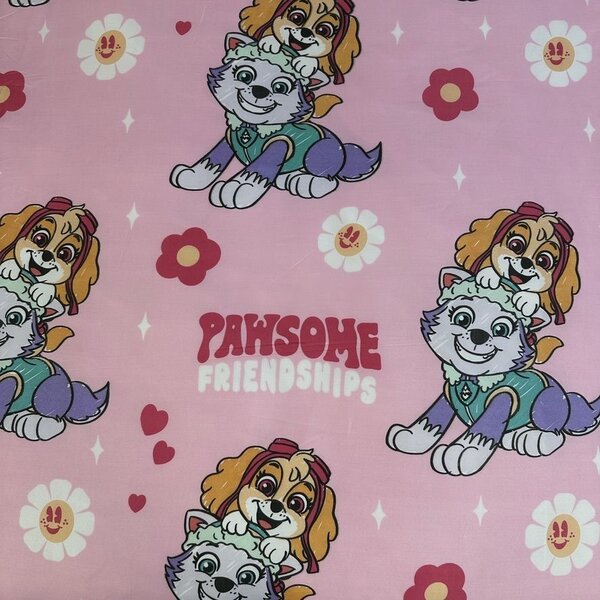 Detské obliečky z mikrovlákna PAW PATROL Pawsome friendships ružové Rozmer obliečky: 70 x 90 cm | 140 x 200 cm
