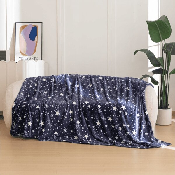 Mikroplyšová deka STARLIGHT, tmavomodrá Rozmer: 150 x 200 cm