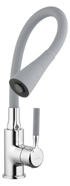 Invena Pogo, vysoká drezová batéria 2-funkčná, šedá-chrómová, INV-BZ-80-L05-L