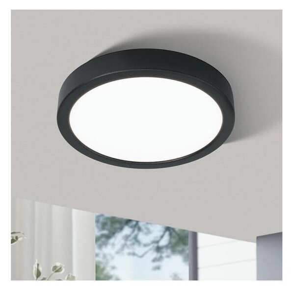 Eglo 78676 - LED Stropné svietidlo FUEVA LED/17W/230V pr. 21 cm čierna