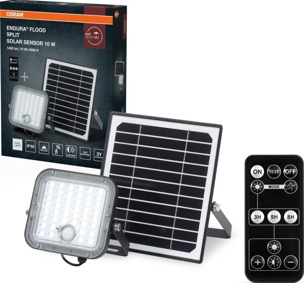 Osram - LED solárny reflektor so senzorom ENDURA LED/10W/230V IP65 + DO
