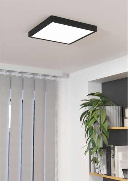 Eglo 78815 - LED Stropné svietidlo FUEVA LED/20,5W/230V 28,5x28,5 cm čierna