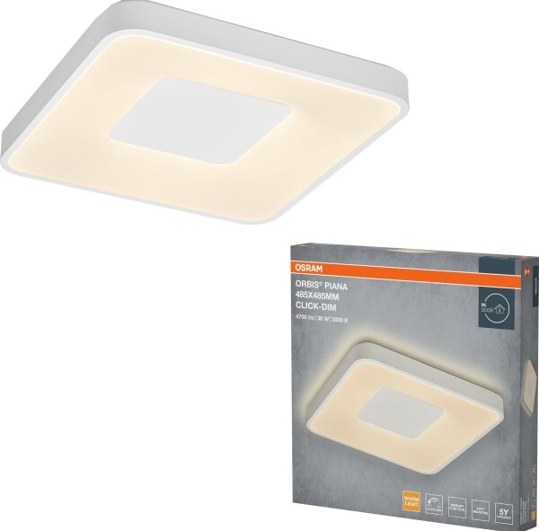 Osram - LED stmievateľné stropné svietidlo ORBIS PIANA LED/36W/230V 48,5x48,5 cm biele