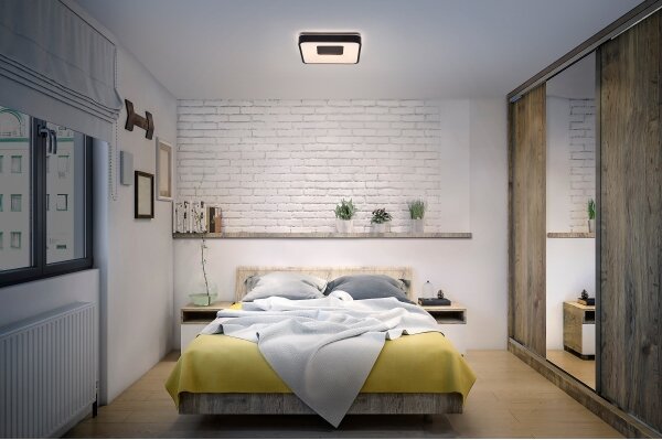 Osram - LED stmievateľné stropné svietidlo ORBIS PIANA LED/36W/230V 48,5x48,5 cm čierna