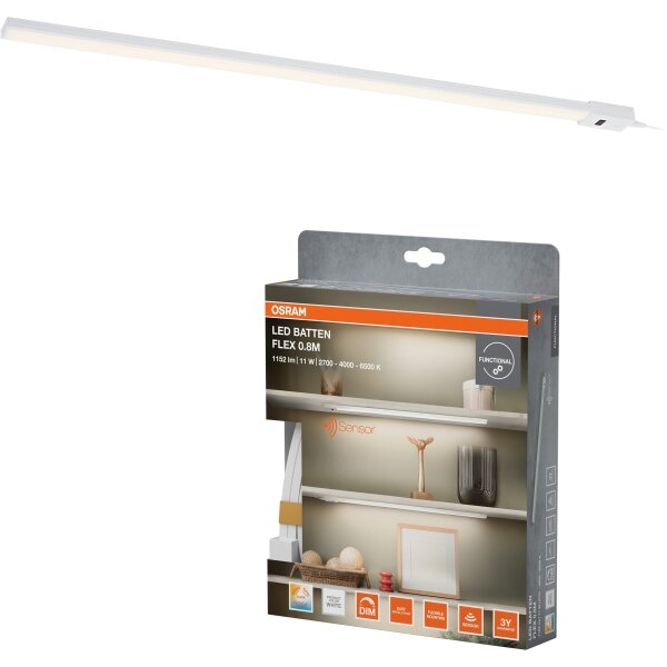 Osram - LED stmievateľné podlahové svietidlo so senzorom BATTEN LED/11W/230V 2700/4000/6500K 81,7 cm