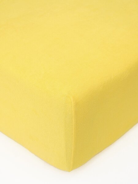 Froté plachta 90 × 200 cm - žltá
