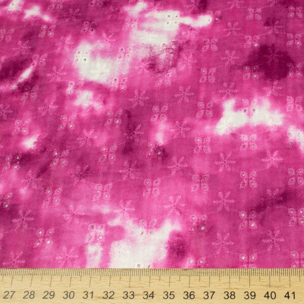 Metráž Mušelín Madeira Batika - Ružová magenta