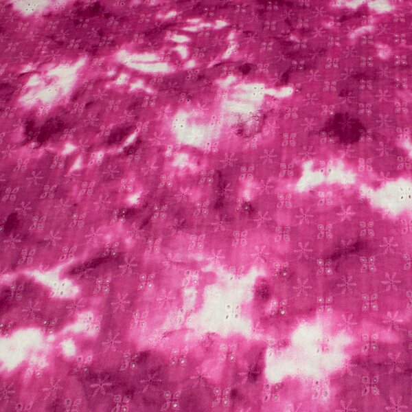 Metráž Mušelín Madeira Batika - Ružová magenta