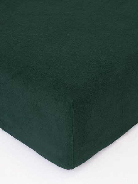 Froté plachta 200 × 200 cm - tmavo zelená