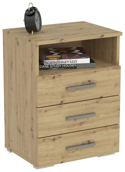 NOČNÝ STOLÍK, dub artisan, 45/62/35 cm Carryhome - Spálňové sety