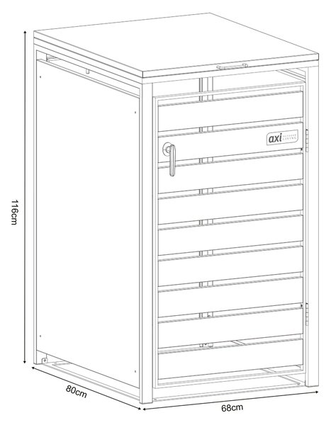 ÚLOŽNÝ BOX 68/80/116 cm Ambia Garden - Záhradné domčeky & skrinky na náradie, Online Only