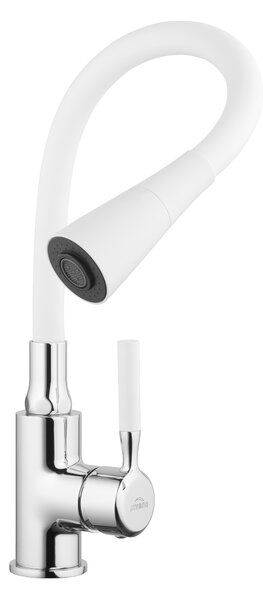 Invena Pogo, vysoká drezová batéria 2-funkčná, biela-chróm, INV-BZ-80-L02-L