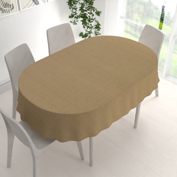 Biante Dekoračný oválny obrus PML-121 Zlatohnedá režná 50x100 cm