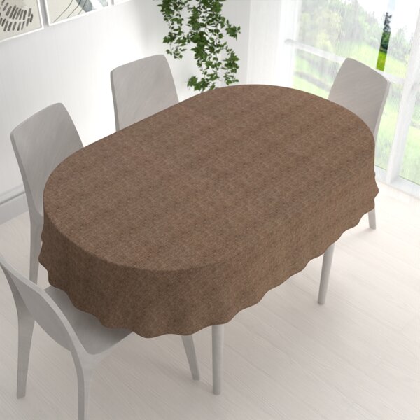Biante Dekoračný oválny obrus PML-120 Hnedá režná 50x100 cm