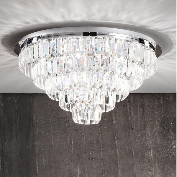 Ondaluce - Krištáľové stropné svietidlo CASTLE 12xG9/7W/230V pr.60cm lesklý chróm