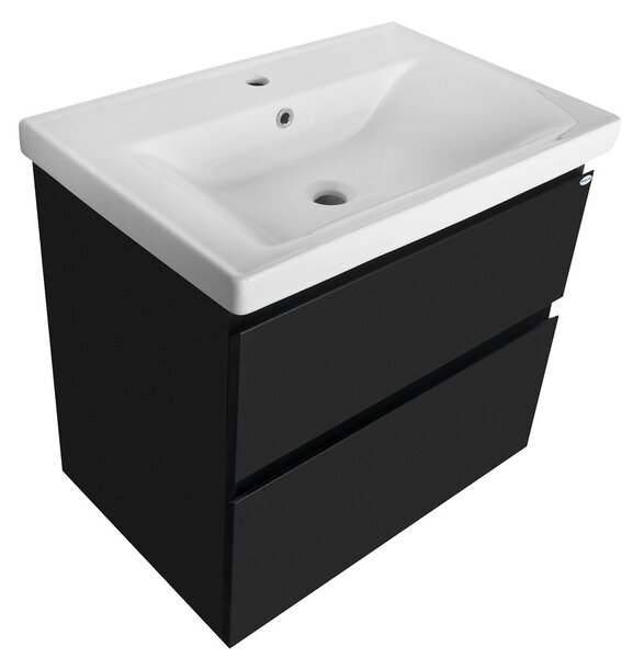 Aqualine Aqualine, ALTAIR umývadlová skrinka 67x60x45cm, čierna matná, AI670