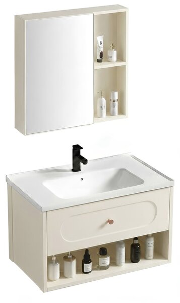 Súprava kúpeľňového nábytku s umývadlom River 60cm Creme
