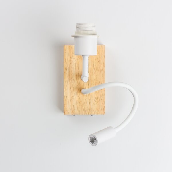 Brilagi - LED nástenná lampa NUBILA WOOD 1xE27/25W/230V + LED/3W dub/biela/oranžová