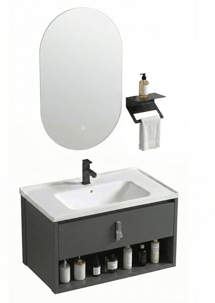 Súprava kúpeľňového nábytku s umývadlom Toledo 60cm Grey