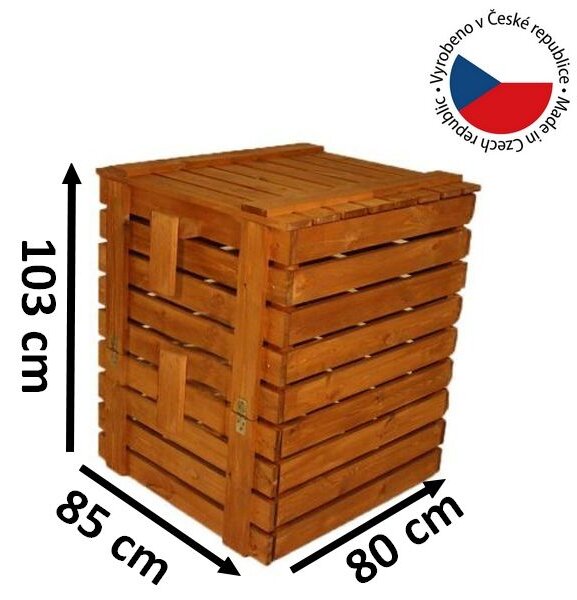 Drevený kompostér s objemom 600 l, z masívneho dreva
