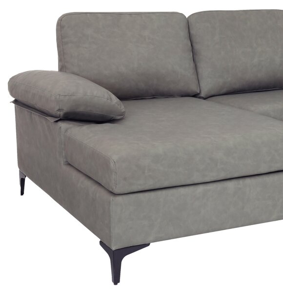 ROHOVÁ SEDAČKA, textil, sivá MID.YOU - Sedačky, Online Only