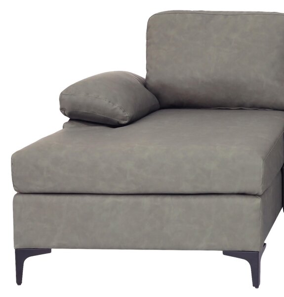 ROHOVÁ SEDAČKA, textil, sivá MID.YOU - Sedačky, Online Only